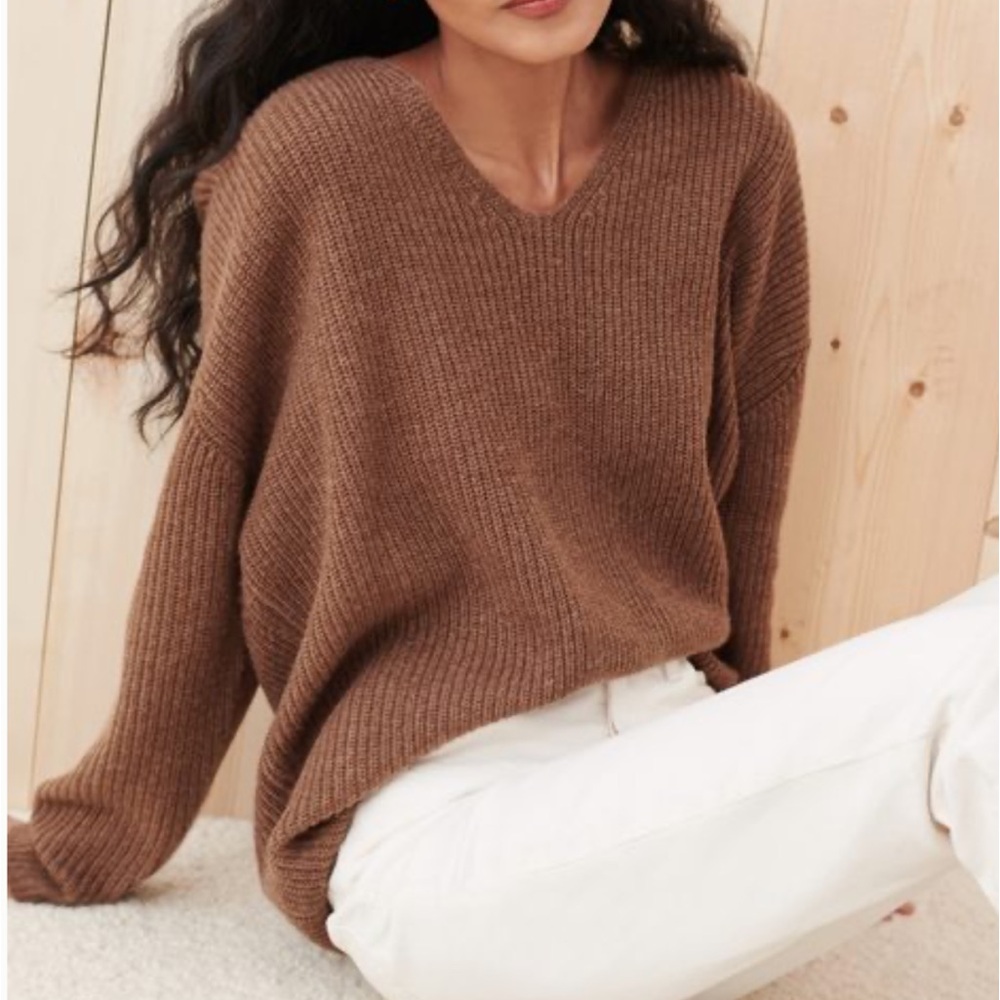 Jenni Kayne Cabin Sweater in Nutmeg, size XS